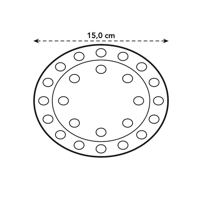 floorprotector round 15cm transparent